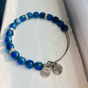 Alex & Ani blue beaded bracelet